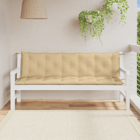 Vidaxx Gartenbankauflagen 2 Stück 180x50x7 cm Stoff beige gemischt