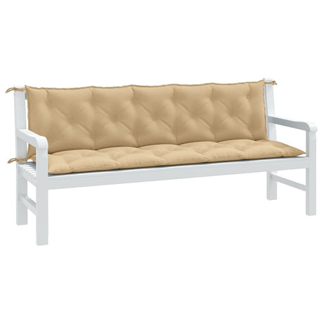 Vidaxx Gartenbankauflagen 2 Stück 180x50x7 cm Stoff beige gemischt