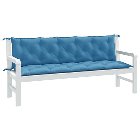 Vidaxx Gartenbankauflagen 2 Stück 180x50x7 cm Stoff blau gemischt