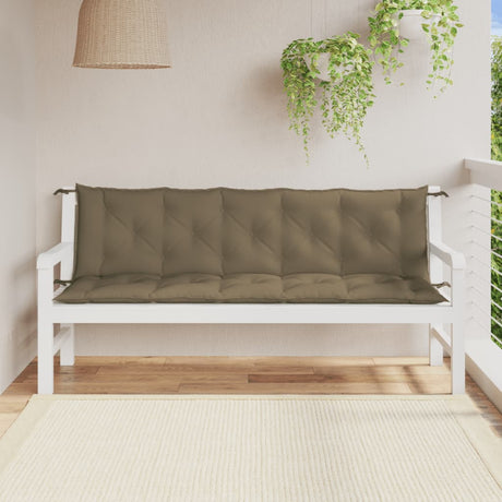 Vidaxx Gartenbankauflagen 2 Stk. 180x50x7 cm Stoff Taupe meliert