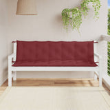 Vidaxx Gartenbankauflagen 2 Stk. 180x50x7 cm Stoff weinrot gemischt
