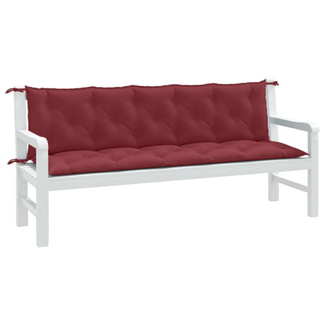 Vidaxx Gartenbankauflagen 2 Stk. 180x50x7 cm Stoff weinrot gemischt