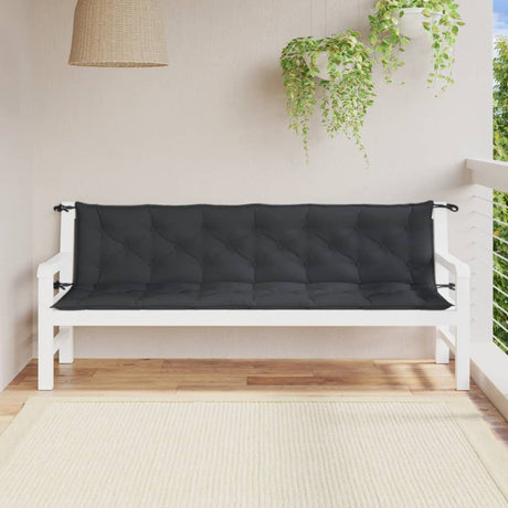 Vidaxx Gartenbankauflagen 2 Stück 200x50x7 cm Stoff gemischte Anthrazitfarbe