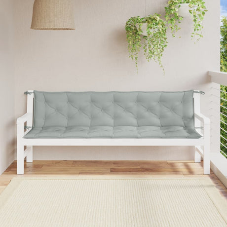 Vidaxx Gartenbankauflagen 2 Stück 200x50x7 cm Stoff hellgrau gemischt