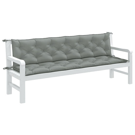 Vidaxx Gartenbankauflagen 2 Stück 200x50x7 cm Stoff hellgrau gemischt