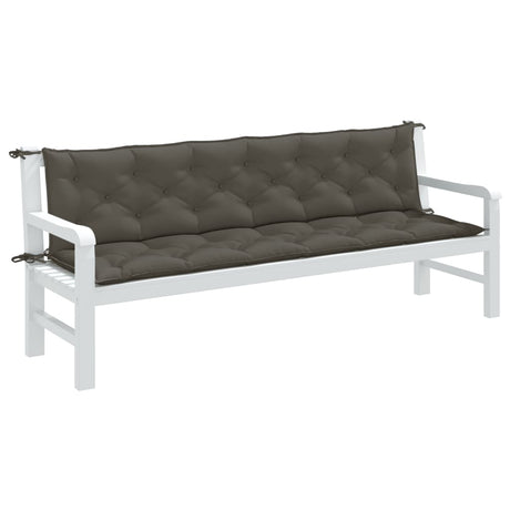 Vidaxx Gartenbankauflagen 2 Stück 200x50x7 cm Stoff dunkelgrau gemischt