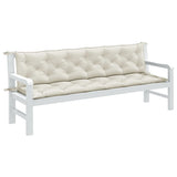 Vidaxx Gartenbankauflagen 2 Stk. 200x50x7 cm Stoff gemischt creme