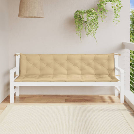 Vidaxx Gartenbankauflagen 2 Stück 200x50x7 cm Stoff beige gemischt