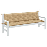 Vidaxx Gartenbankauflagen 2 Stück 200x50x7 cm Stoff beige gemischt