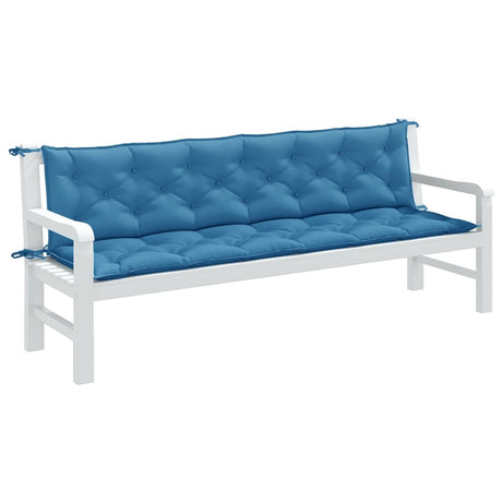 Vidaxx Gartenbankauflagen 2 Stück 200x50x7 cm Stoff blau gemischt