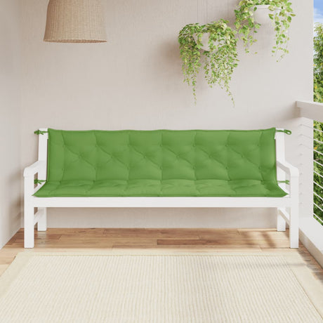 Vidaxx Gartenbankauflagen 2 Stk. 200x50x7 cm Stoff grün gemischt