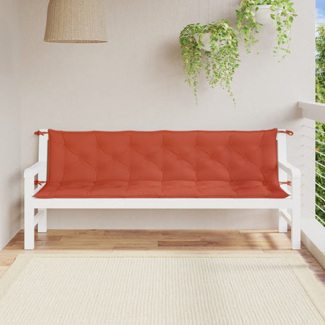 Vidaxx Gartenbankauflagen 2 Stück 200x50x7 cm Stoff rot gemischt