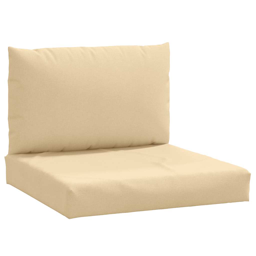 VidaXL Palettenkissen 2 Stück Stoff beige gemischt