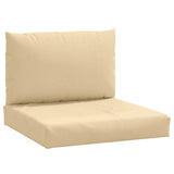 VidaXL Palettenkissen 2 Stück Stoff beige gemischt