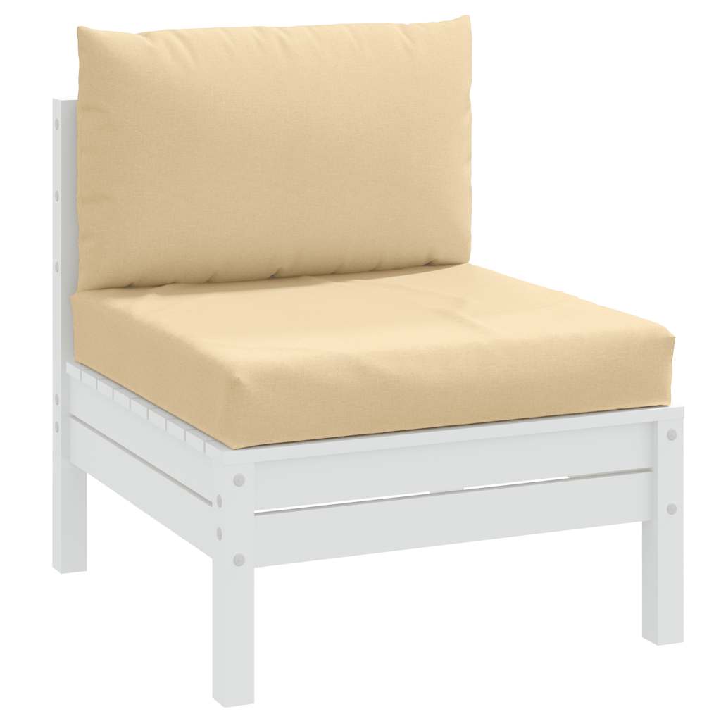 VidaXL Palettenkissen 2 Stück Stoff beige gemischt