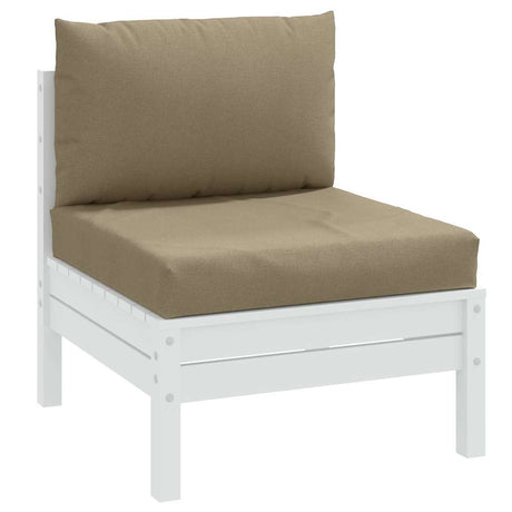VidaXL Palettenkissen 2 Stück Stoff Melange Taupe