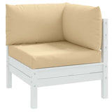 VidaXL Palettenkissen 3 Stück Stoff beige gemischt