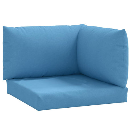 VidaXL Palettenkissen 3 Stück Stoff blau gemischt