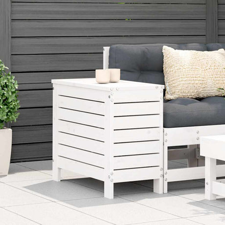 Vidaxl tuinvoetenbank 62x31,5x52 cm massief grenenhout wit