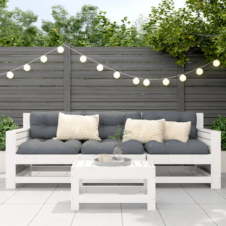 Vidaxl tuinvoetenbank 62x30x32 cm massief grenenhout wit