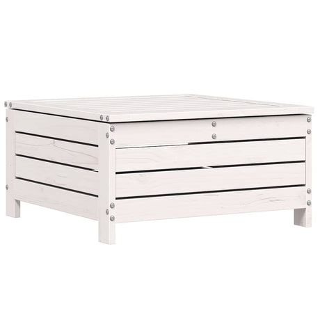 Vidaxl tuinvoetenbank 62x63,5x32 cm massief grenenhout wit
