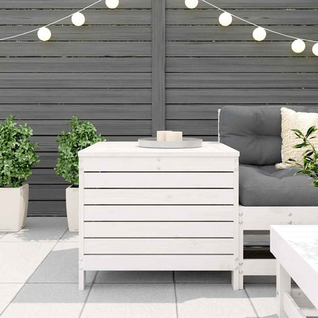 Vidaxl tuinvoetenbank 62x63,5x53,5 cm massief grenenhout wit