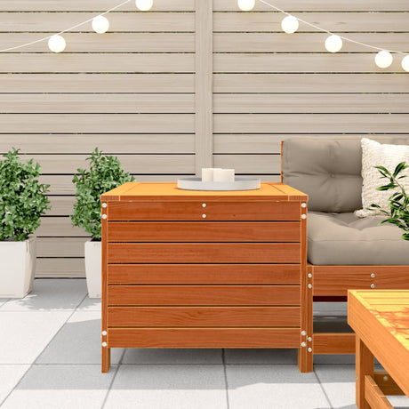 Vidaxl tuinvoetenbank 62x63,5x53,5 cm massief grenenhout wasbruin