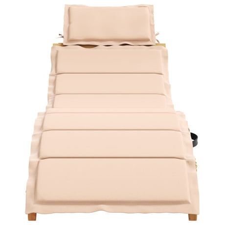 Vidaxl ligbed massief acacia hout beige