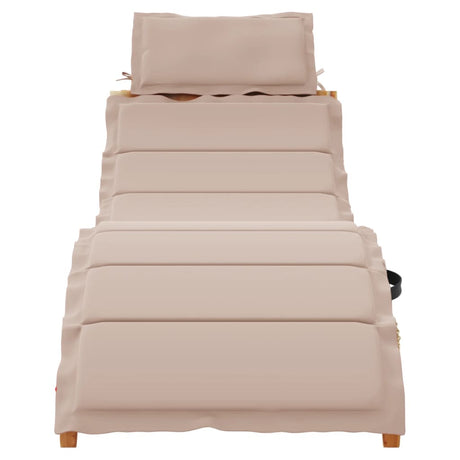 Vidaxl ligbed massief acacia hout taupe