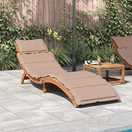Vidaxl ligbed massief acacia hout taupe