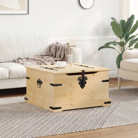 Vidaxl opbergbox corona 78x78x45 cm massief grenenhout
