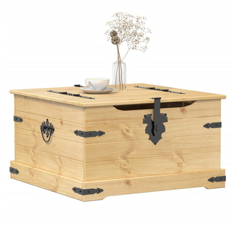 Vidaxl opbergbox corona 78x78x45 cm massief grenenhout
