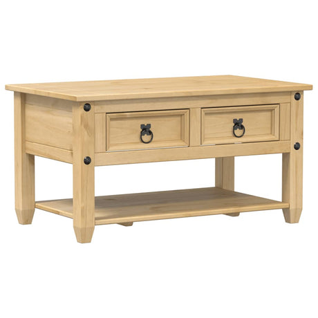 Vidaxl salontafel met lades corona 85x50x45 cm massief grenenhout