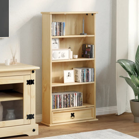 Vidaxl cd-kast corona 52x17,5x103 cm massief grenenhout