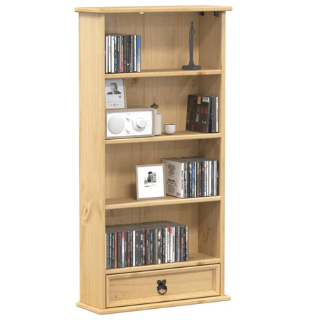 Vidaxl cd-kast corona 52x17,5x103 cm massief grenenhout