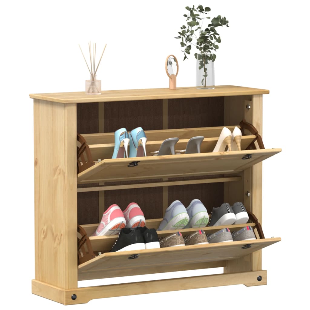 Vidaxx Schuhschrank Corona 99x32x85 cm massives Kiefernholz