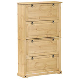 VidaXL Schuhschrank Corona 99x32x163,5 cm massives Kiefernholz