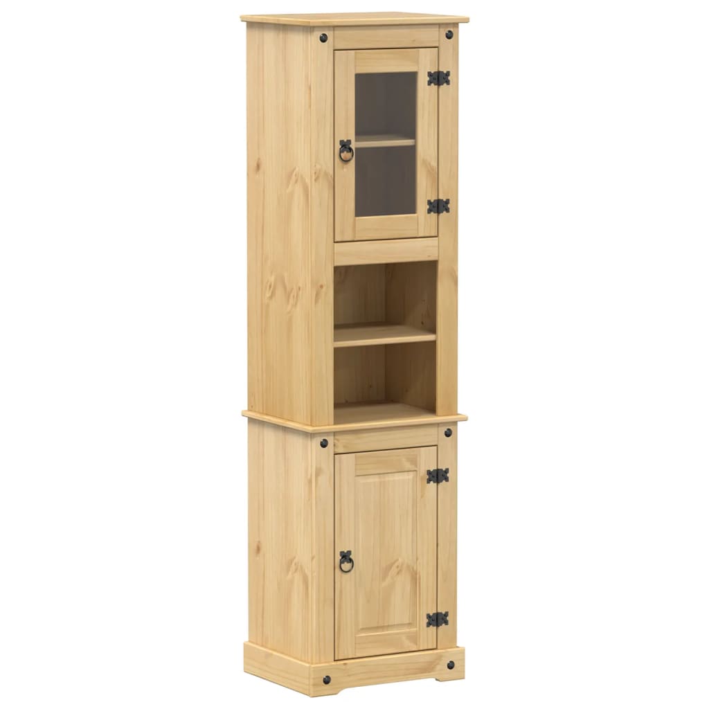 Vidaxl badkamerkast corona 50x40x185 cm massief grenenhout