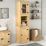 Vidaxl badkamerkast corona 50x40x185 cm massief grenenhout