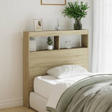 Vidaxl hoofdbordkast met led-verlichting 100x17x102 cm sonoma eiken