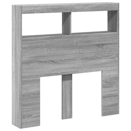 Vidaxl hoofdbordkast met led-verlichting 100x17x102 cm grijs sonoma
