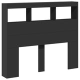 Vidaxl hoofdbordkast met led-verlichting 120x17x102 cm zwart
