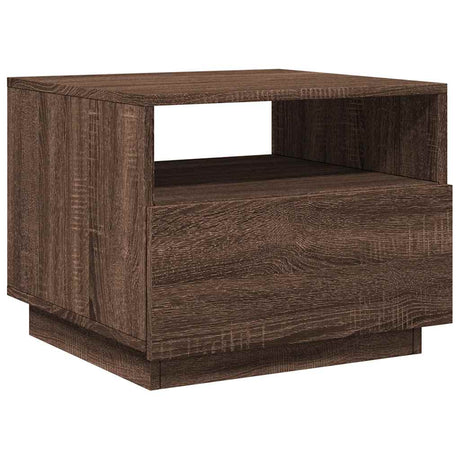 Vidaxl salontafel met led-verlichting 50x49x40 cm bruin eikenkleur