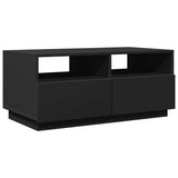 Vidaxl salontafel met led-verlichting 90x49x40 cm zwart