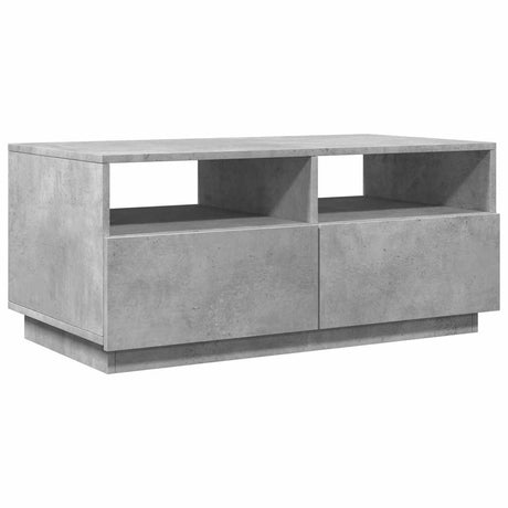 Vidaxl salontafel met led-verlichting 90x49x40 cm betongrijs