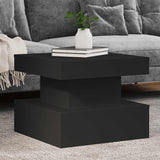 Vidaxl salontafel met led-verlichting 50x50x40 cm zwart