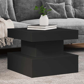 Vidaxl salontafel met led-verlichting 50x50x40 cm zwart
