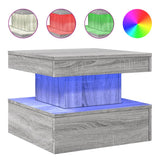 Vidaxl salontafel met led-verlichting 50x50x40 cm grijs sonoma eiken