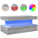 Vidaxl salontafel met led-verlichting 90x50x40 cm grijs sonoma eiken