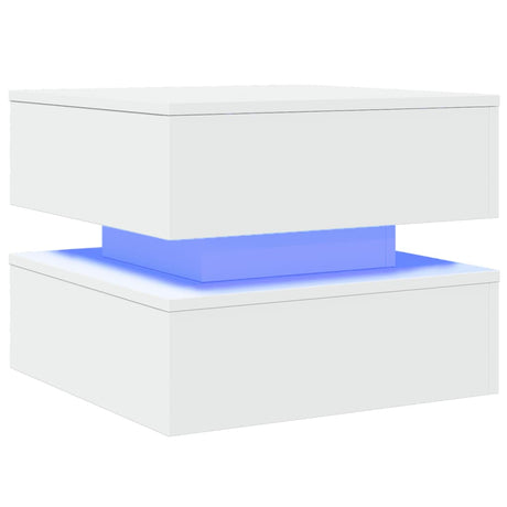 Vidaxl salontafel met led-verlichting 50x50x40 cm wit